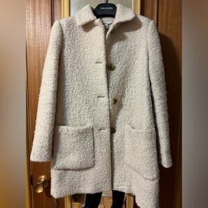 Zara trafaluc pink wool coat